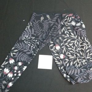 Black, grey and Burgundy Lularoe TC leggings NWT